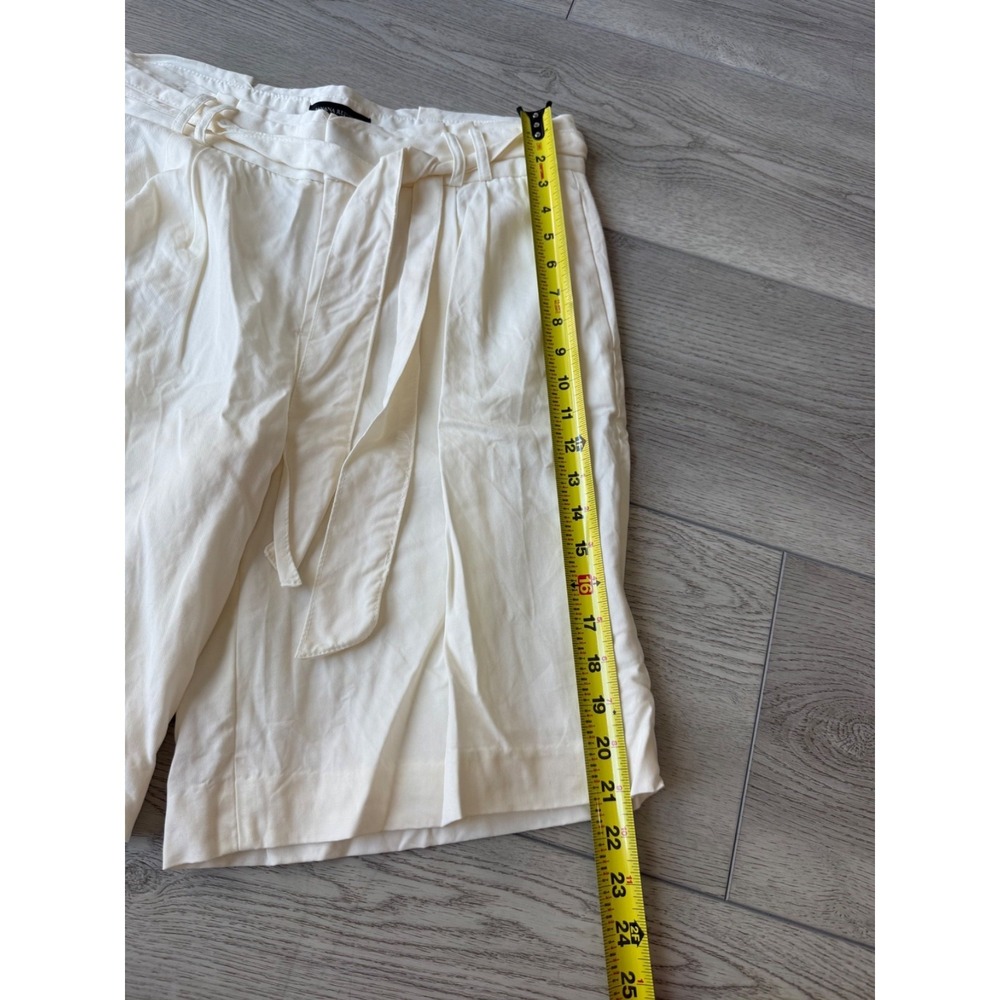 Banana Republic Shorts Bermuda Tie Waist Pleated Front Stretch |‎ Womens Size 8 - Picture 10 of 11